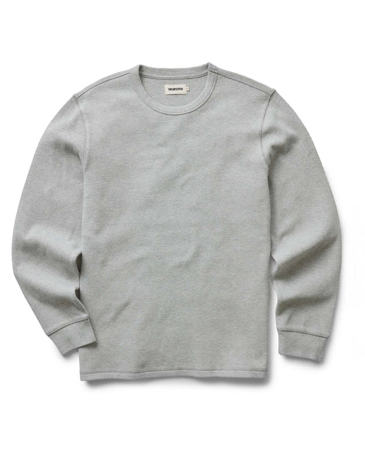 The Organic Cotton Crew in Heather Grey Waffle