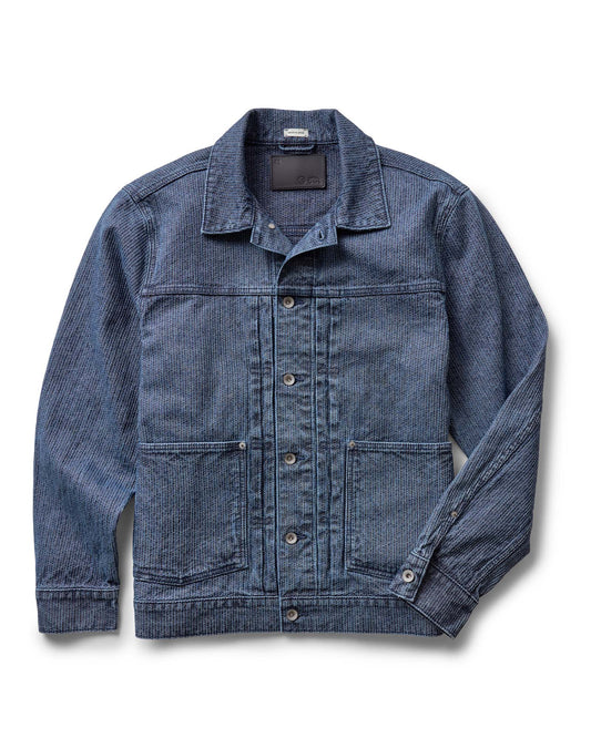 The Ryder Jacket in Japanese Washed Indigo Sashiko
