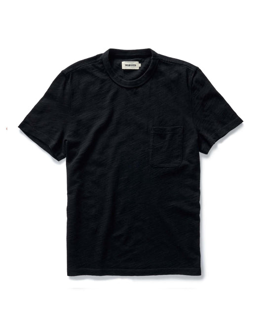 The Slub Tee in Black Indigo