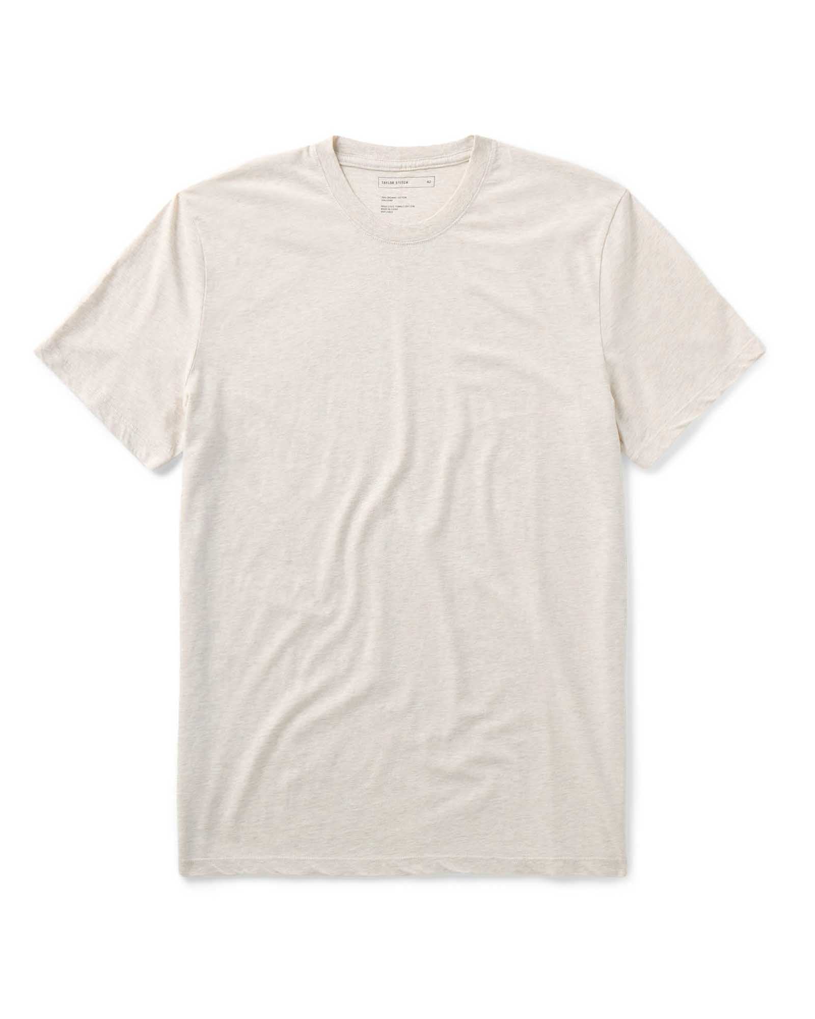The Cotton Hemp Tee in Heather Oat