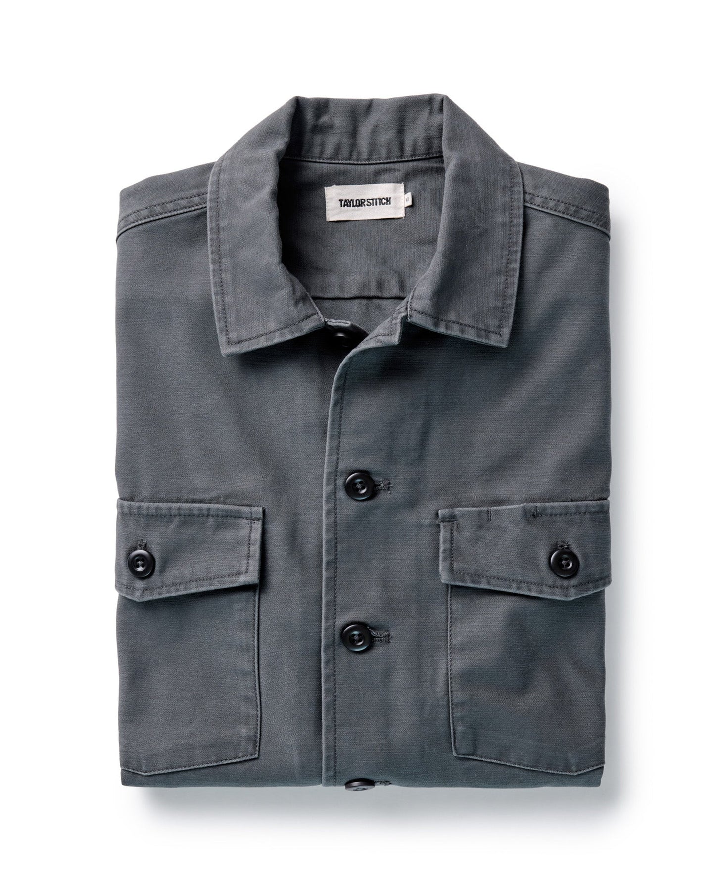 The Surplus Shirt in Faded Black Reverse Sateen