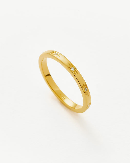 Interstellar Star Studded Stacking Ring