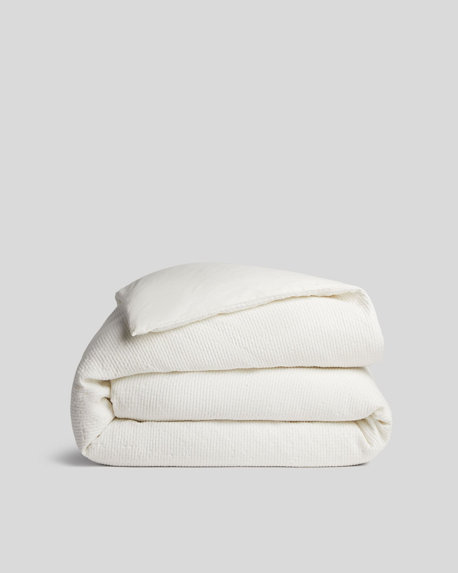 Lattice Cotton Duvet Cover (Cream)