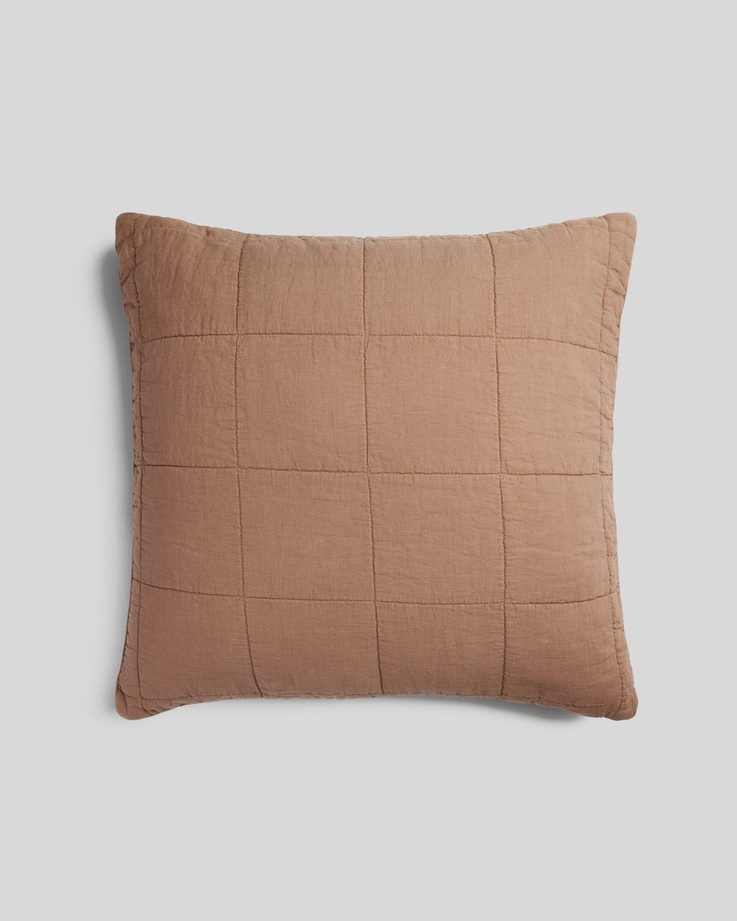 Linen Box Quilted Euro Sham (Adobe)