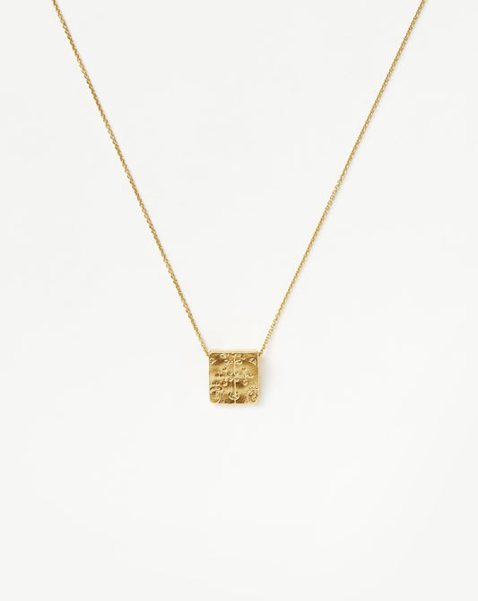Lucy Williams Byzantine Square Coin Pendant Necklace