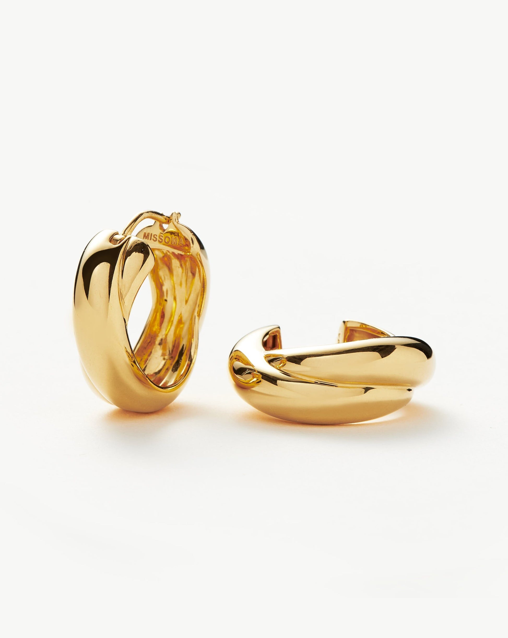 Lucy Williams Chunky Medium Entwine Hoop Earrings