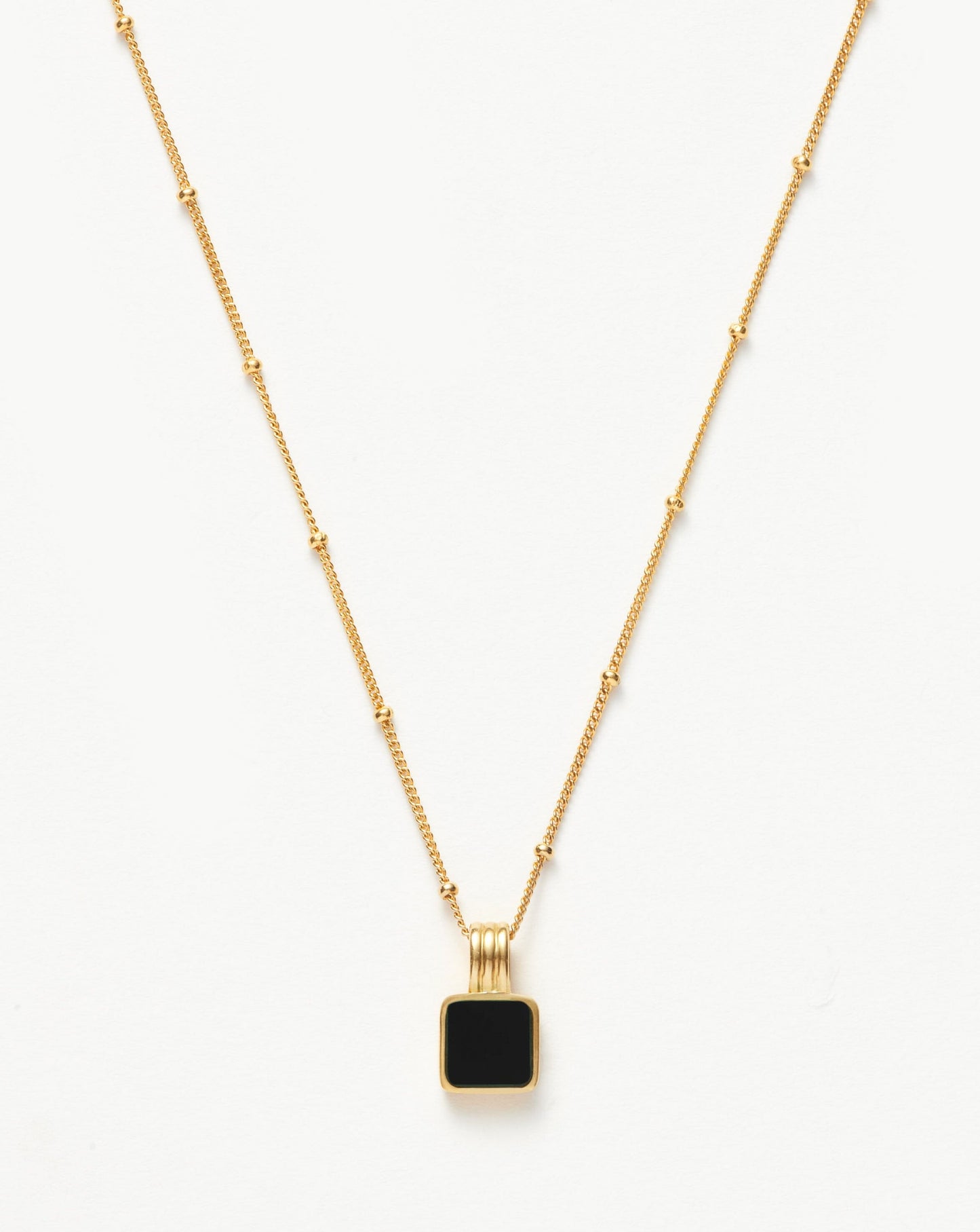 Lucy Williams Square Onyx Necklace