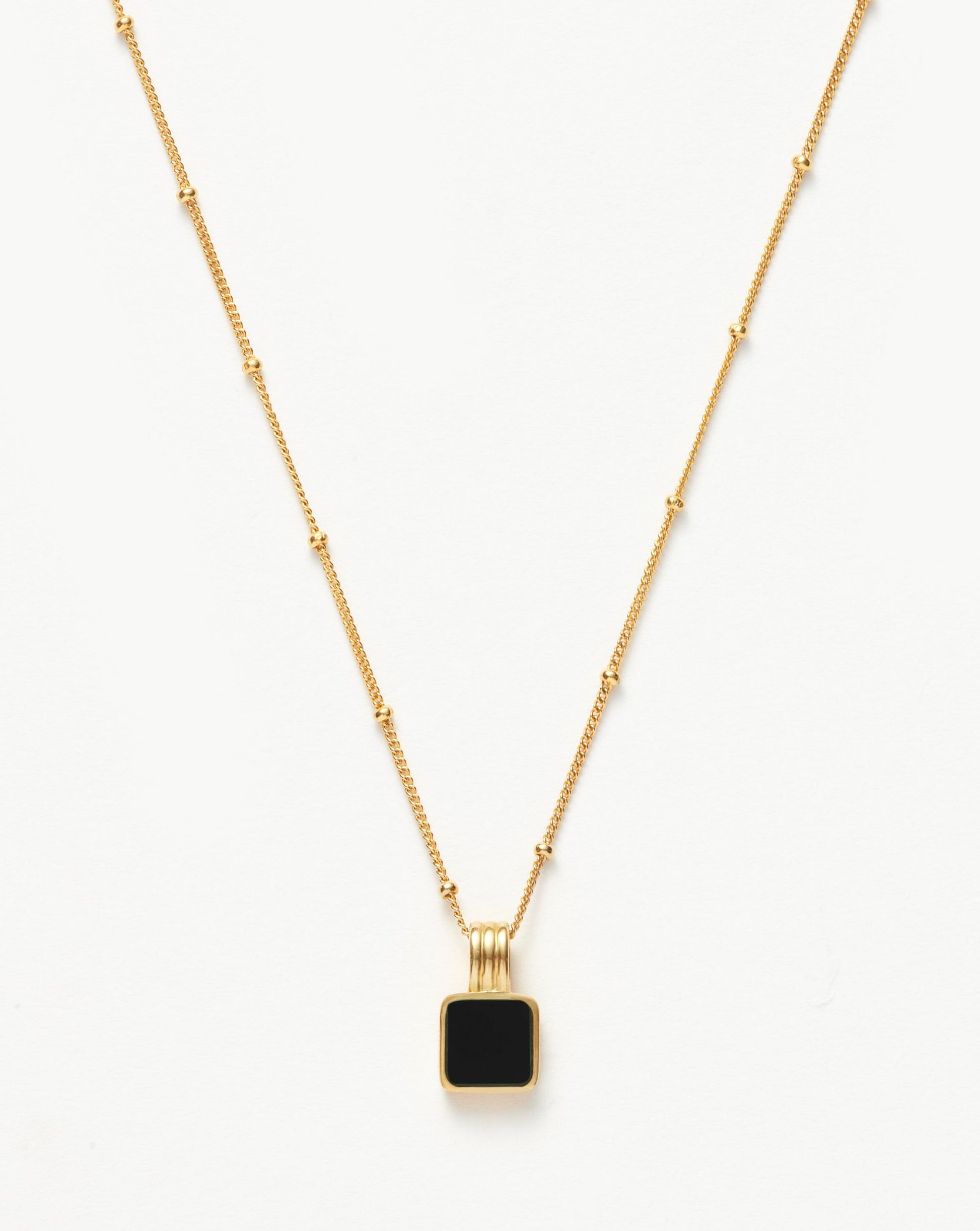 Lucy Williams Square Onyx Necklace