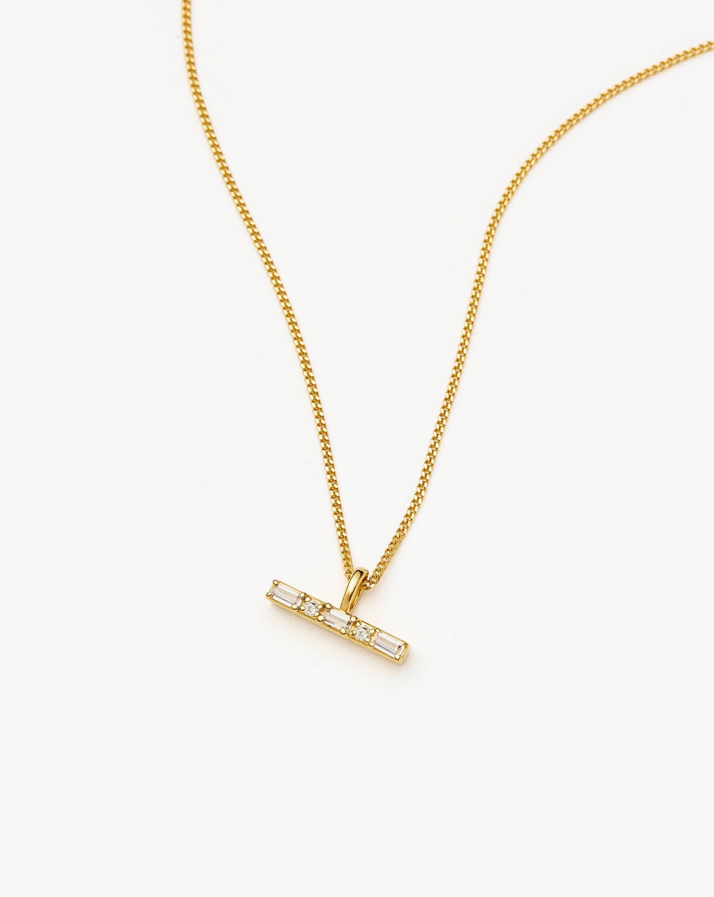 Lucy Williams T-Bar Stone Pendant Necklace