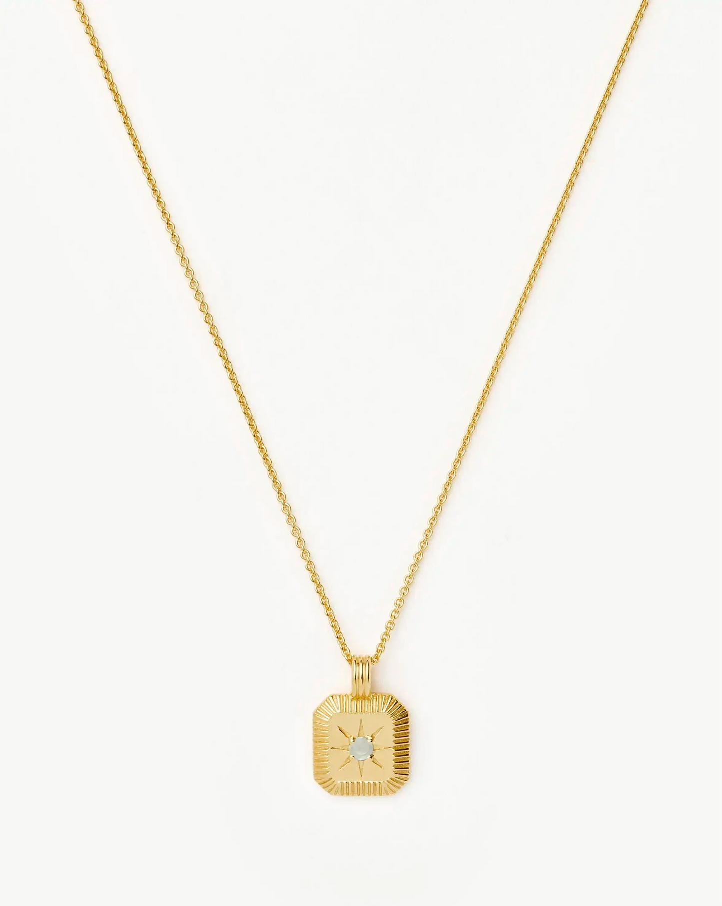 March Birthstone Pendant Necklace