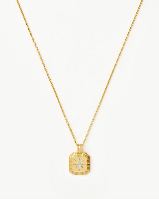 March Birthstone Pendant Necklace