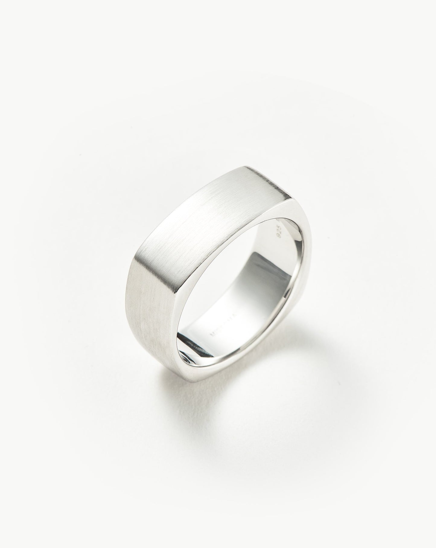 Mens Engravable Matte Wide Ring