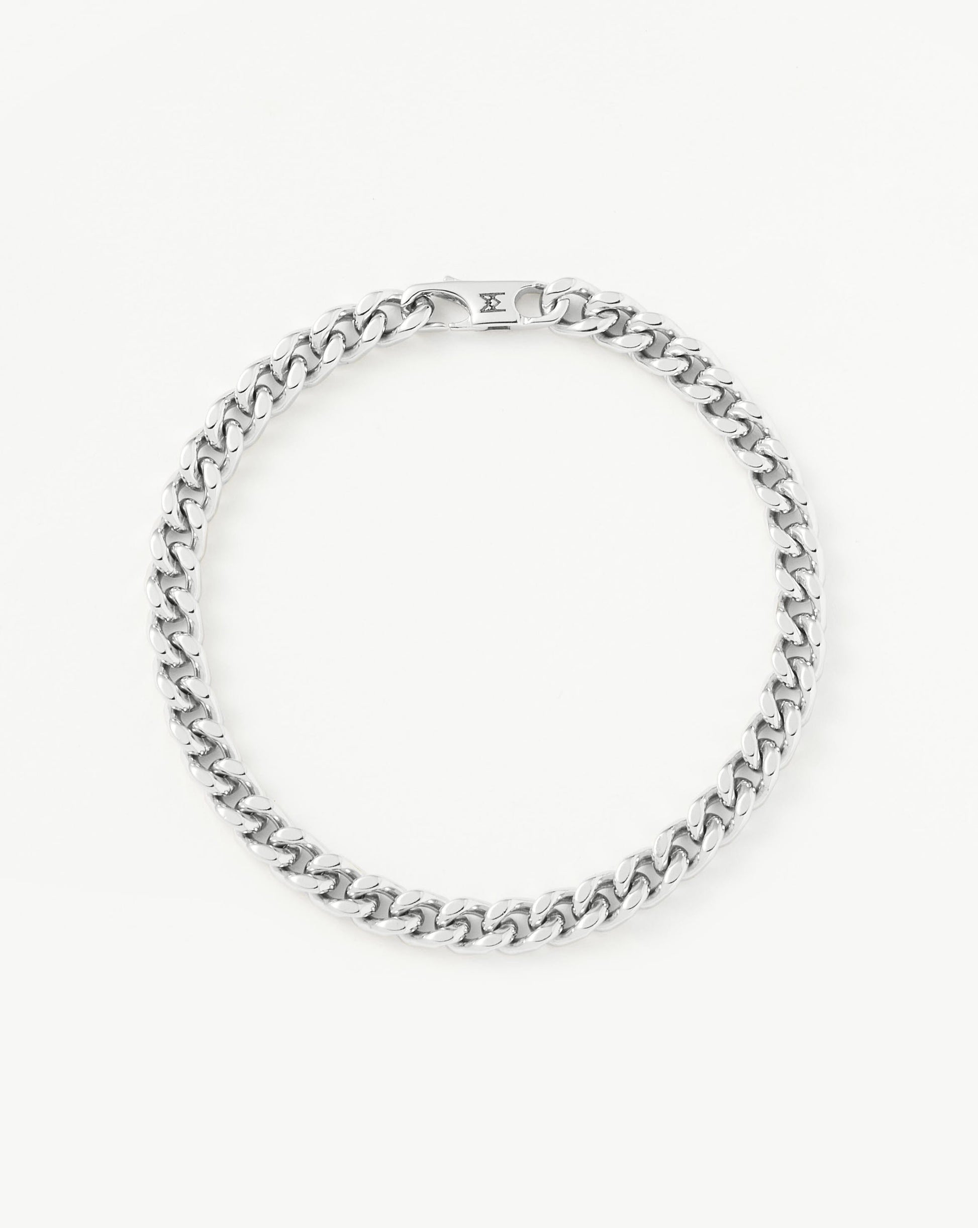 Mens Flat Curb Chain Bracelet