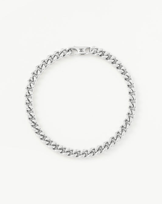 Mens Flat Curb Chain Bracelet
