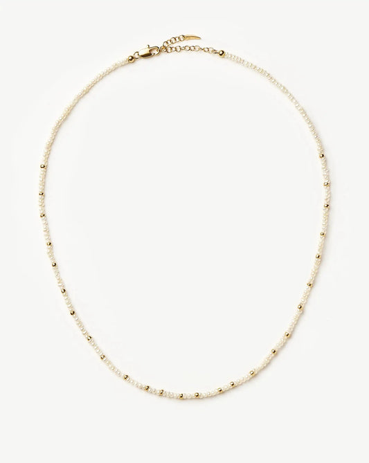 Micro Pearl Beaded Necklace