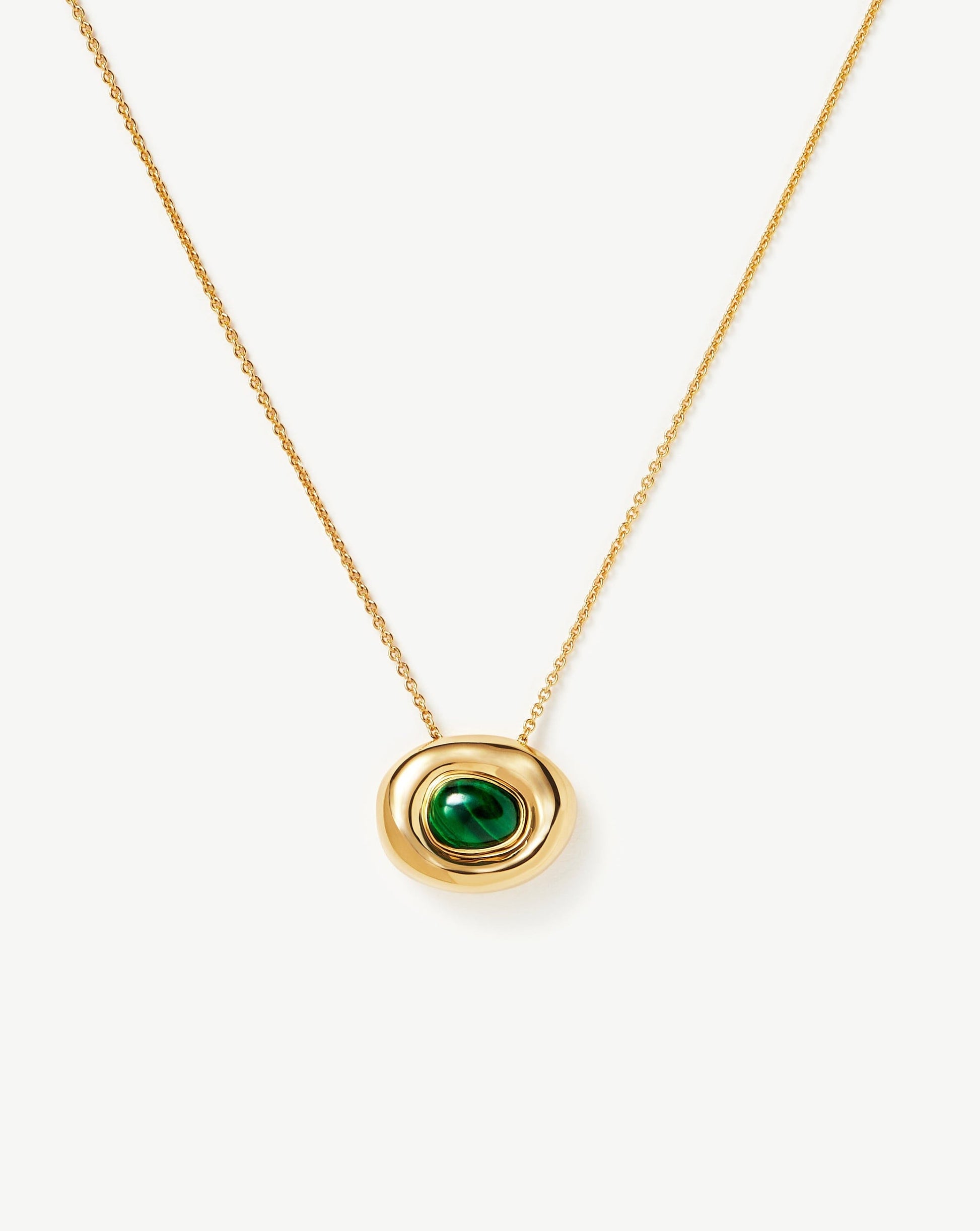 Molten Gemstone Doughnut Pendant Necklace