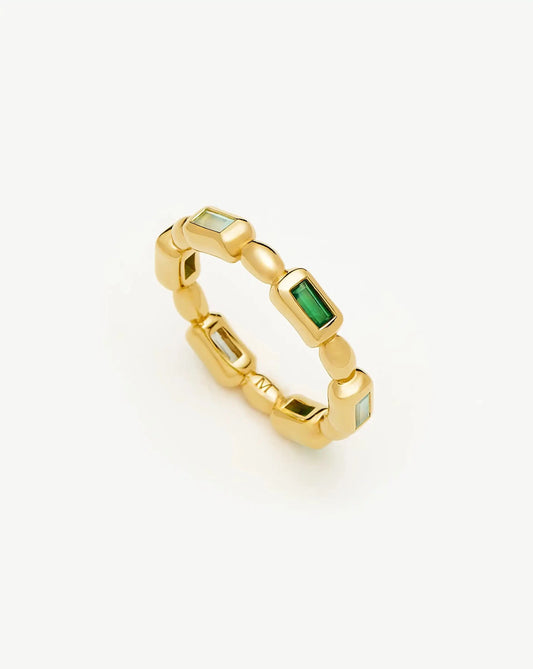 Molten Gemstone Stacking Ring
