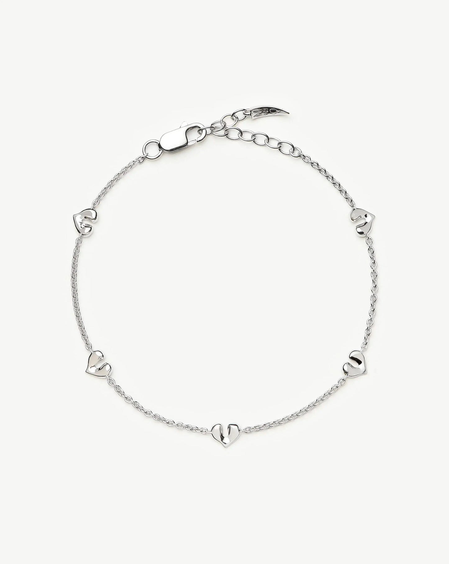 Molten Heart Mini Charm Bracelet