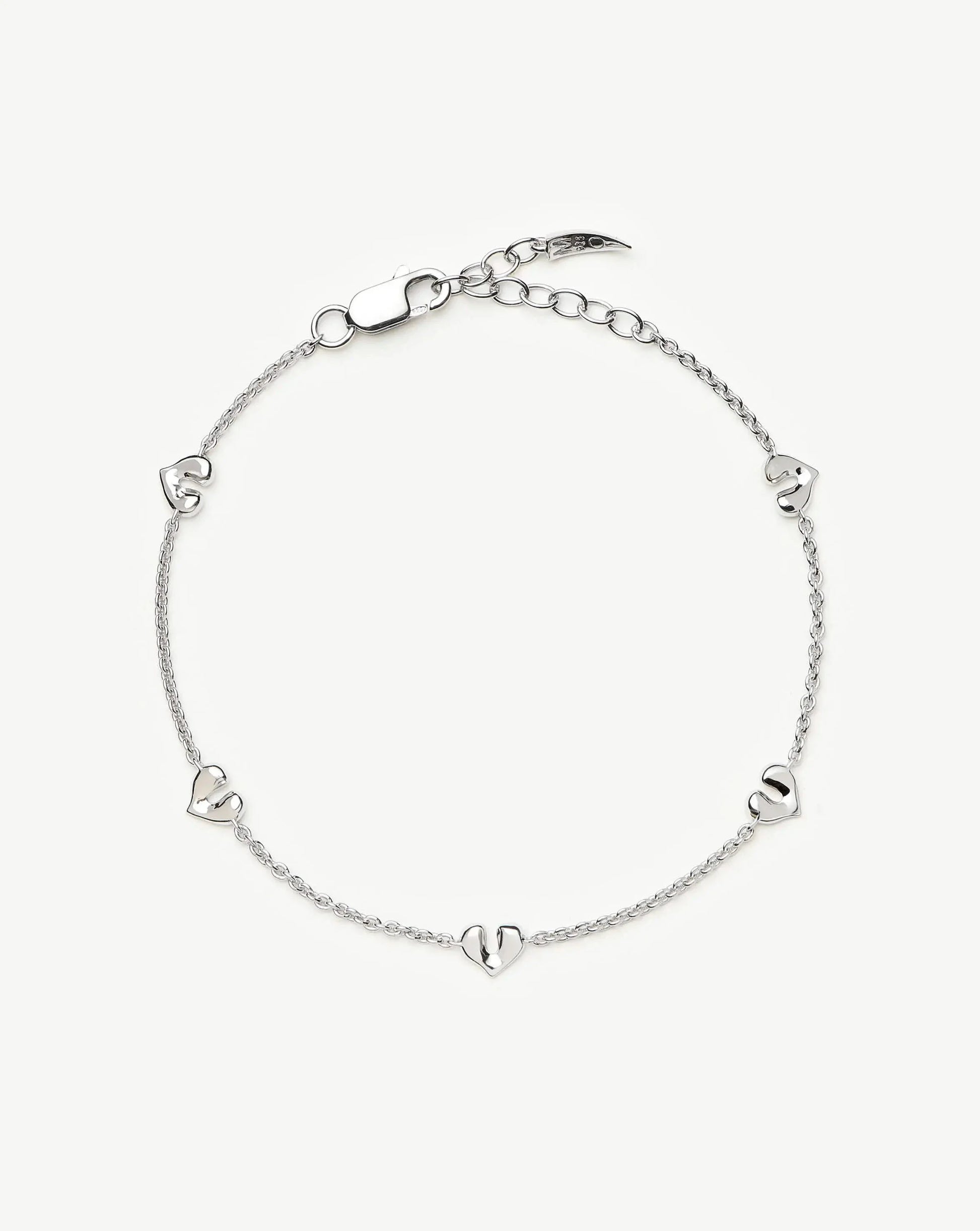 Molten Heart Mini Charm Bracelet