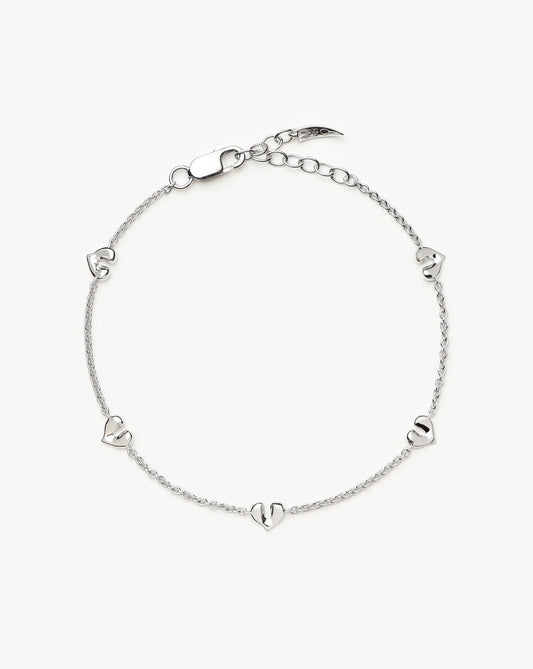 Molten Heart Mini Charm Bracelet