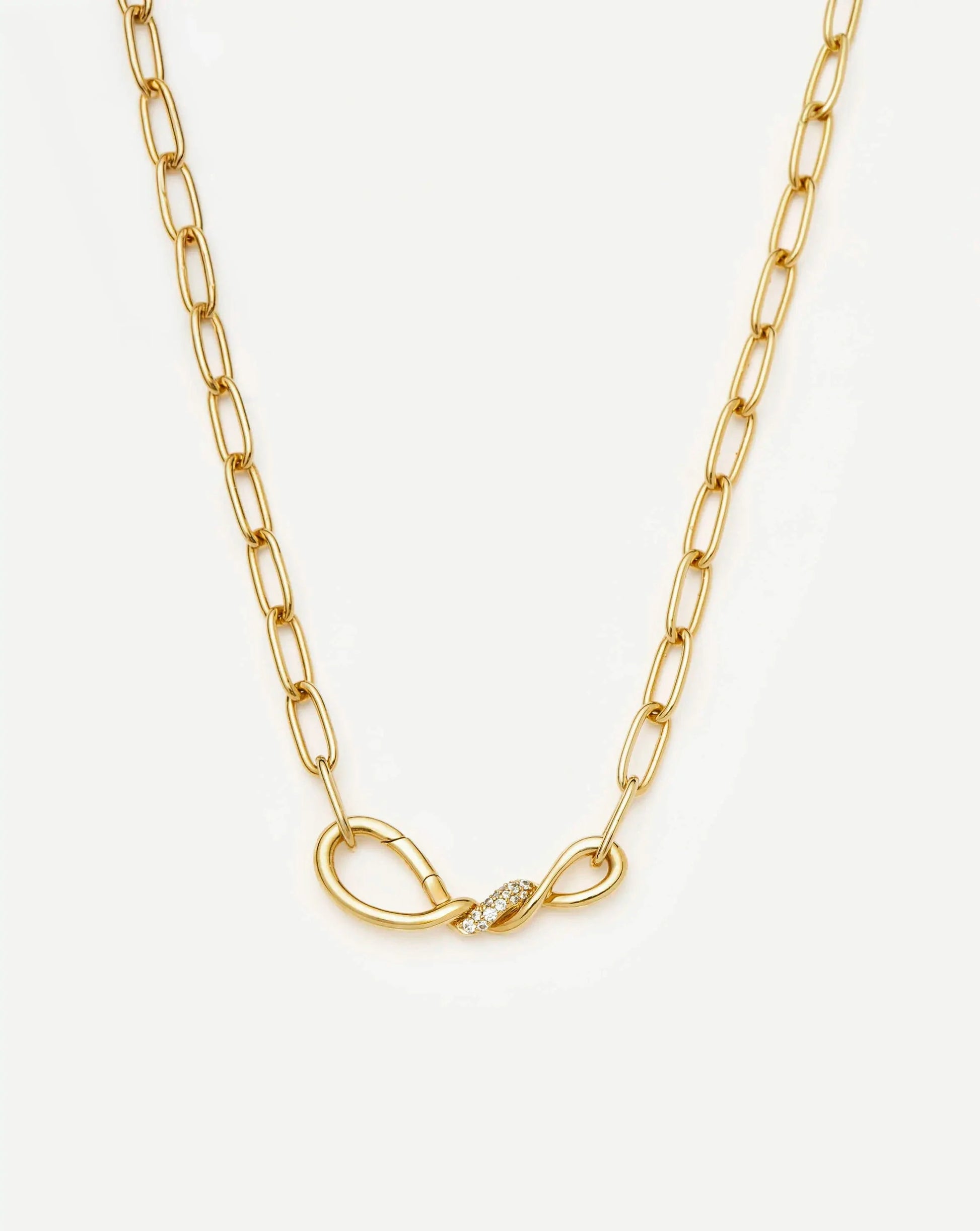 Molten Snow Paperclip Chain Necklace