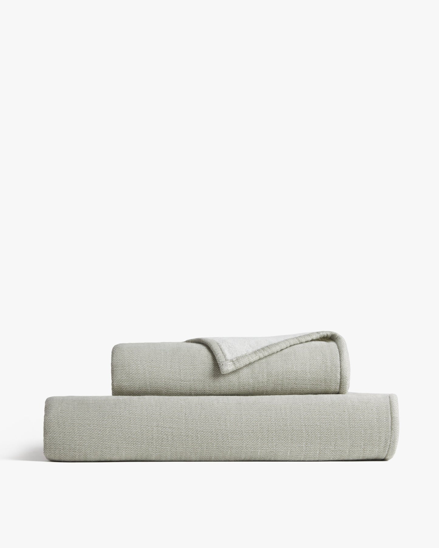 Organic Gauze Terry Towels - FINAL SALE (Moss with Cream)