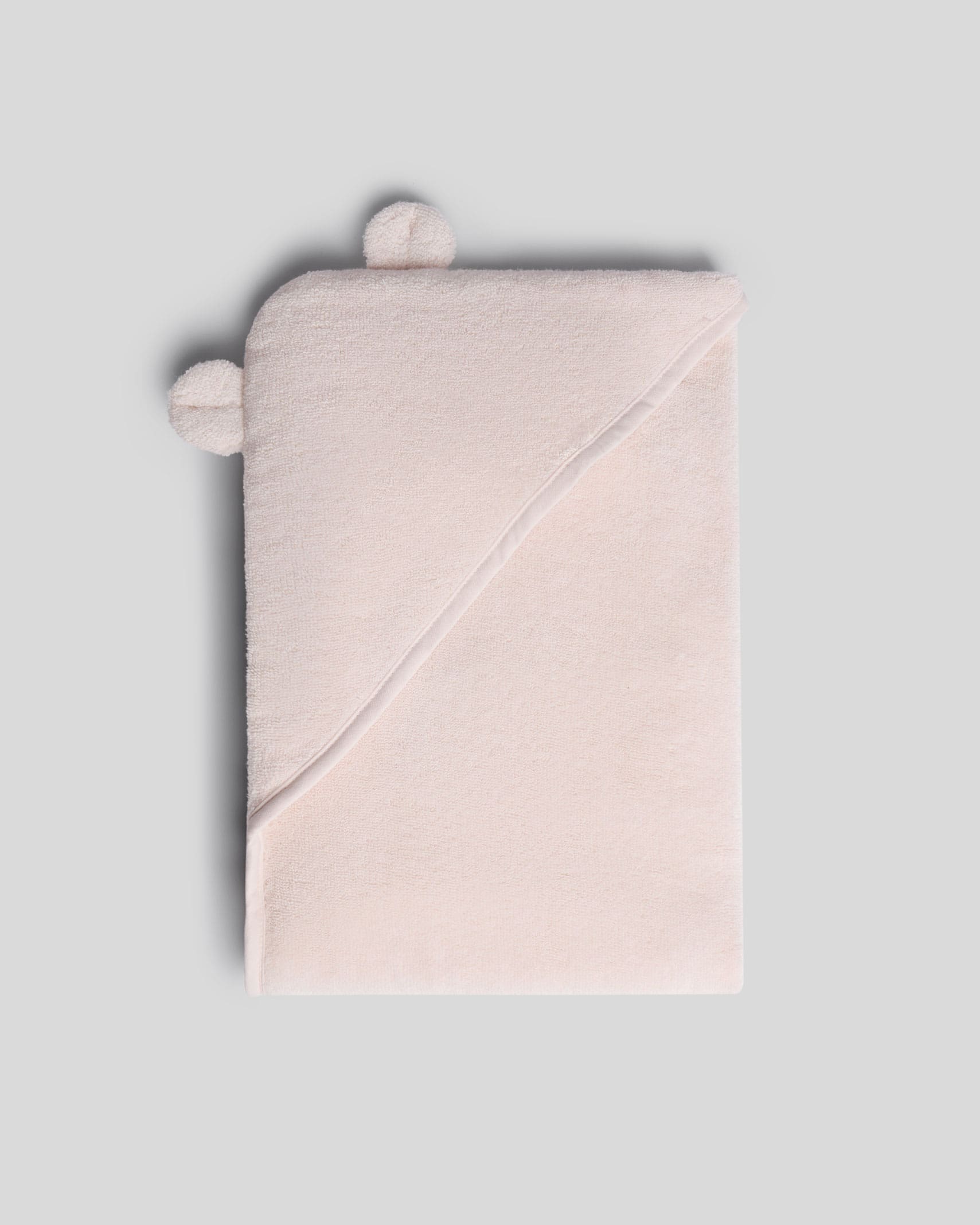 Organic Hooded Baby Towel with Ears (Blush)
