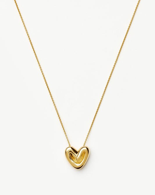 Puffy Heart Pendant Necklace