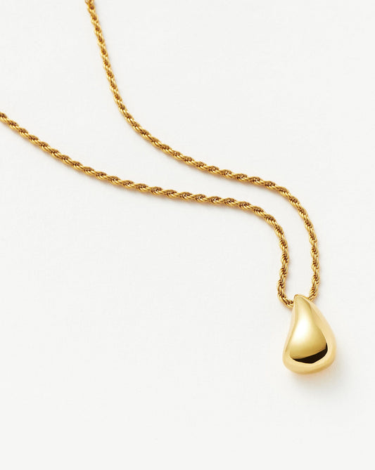 Savi Sculptural Droplet Pendant Necklace