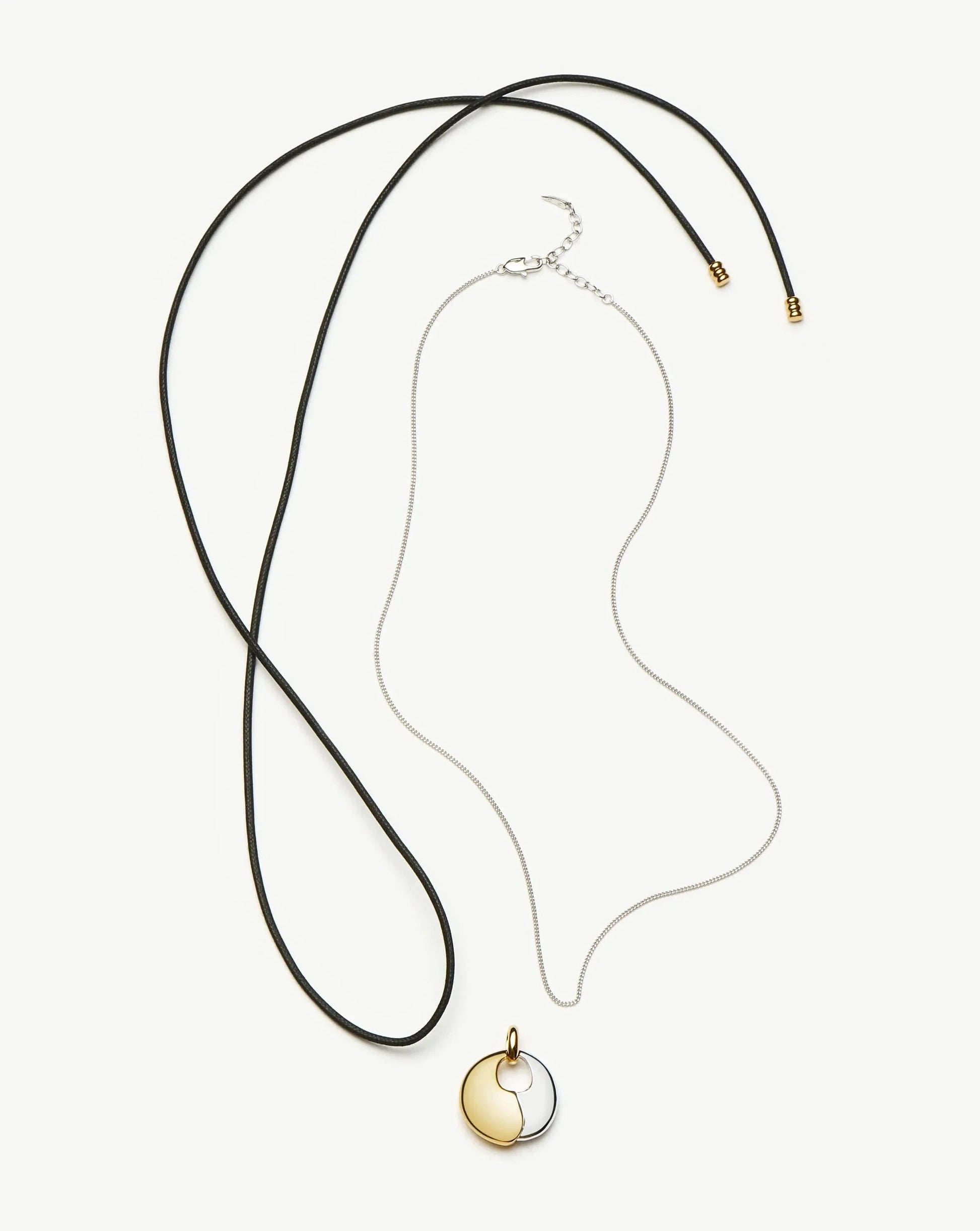 Sculptural Pebble Pendant Necklace Set