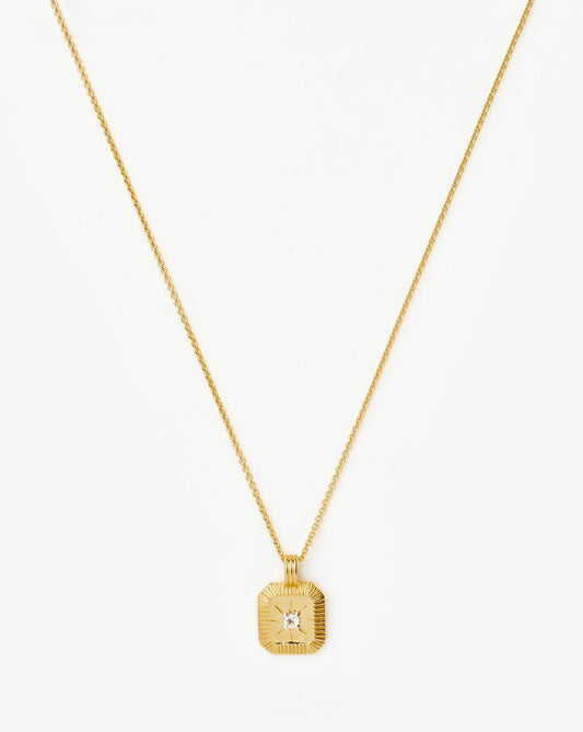 April Birthstone Pendant Necklace