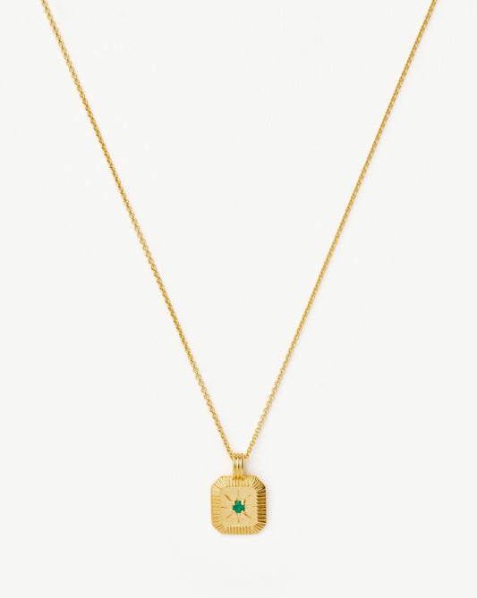 May Birthstone Pendant Necklace