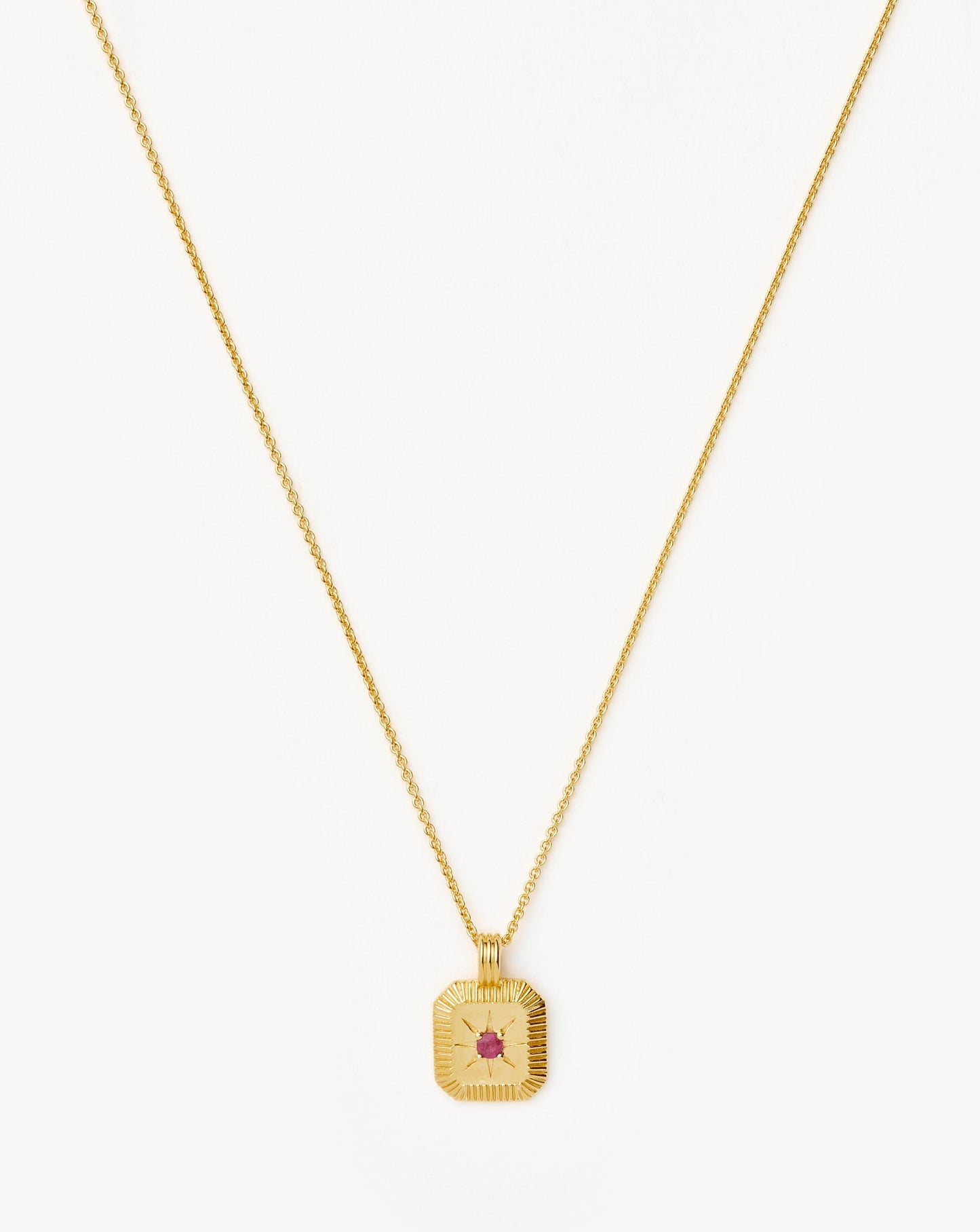 July Birthstone Pendant Necklace