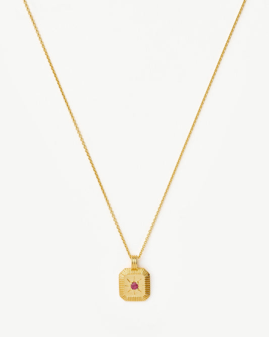 July Birthstone Pendant Necklace