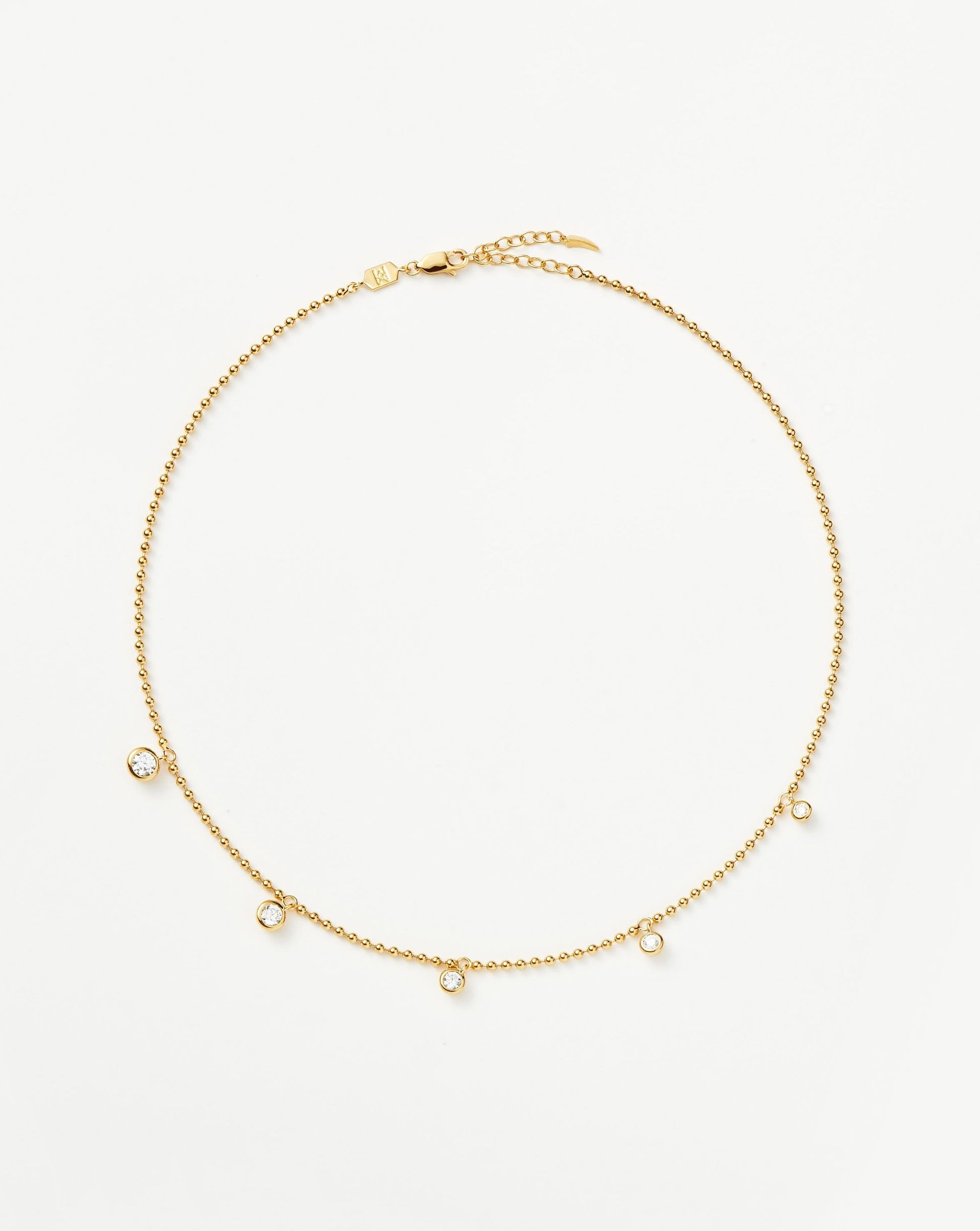 Stone Charm Drop Choker