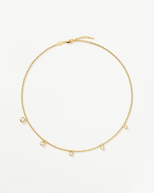 Stone Charm Drop Choker